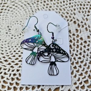 Charming Stainless Steel Mushroom Earrings - New